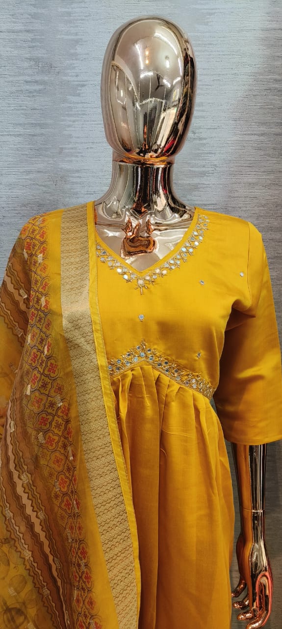 Virat Roman Silk Kurti With Bottom Dupatta catalog